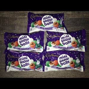 Cadbury 7.3 oz mini snowballs candy milk chocolate